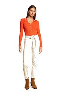 Morgan damski sweter z długim rękawem z guzikami Myriam Orange Medium TXL, Orangeade, XL - Swetry damskie - miniaturka - grafika 1