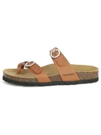 Klapki i japonki damskie - BABUNKERS Family Skórzane japonki w kolorze brązowym - miniaturka - grafika 1