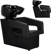 Myjki fryzjerskie - Myjnia myjka fryzjerska barberska Hana do salonu fryzjerskiego barberskiego ruchoma ceramiczna misa armatura bateria słuchawka - miniaturka - grafika 1