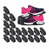 Pokrowce na ubrania - 20x Stojak na buty obuwie organizer półka do szafy przedpokój czarny - miniaturka - grafika 1