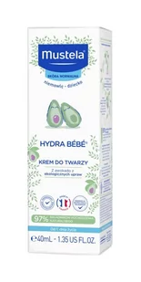 MUSTELA HYDRA BEBE Krem nawilżający do twarzy 40 ml - Maseczki do twarzy - miniaturka - grafika 1