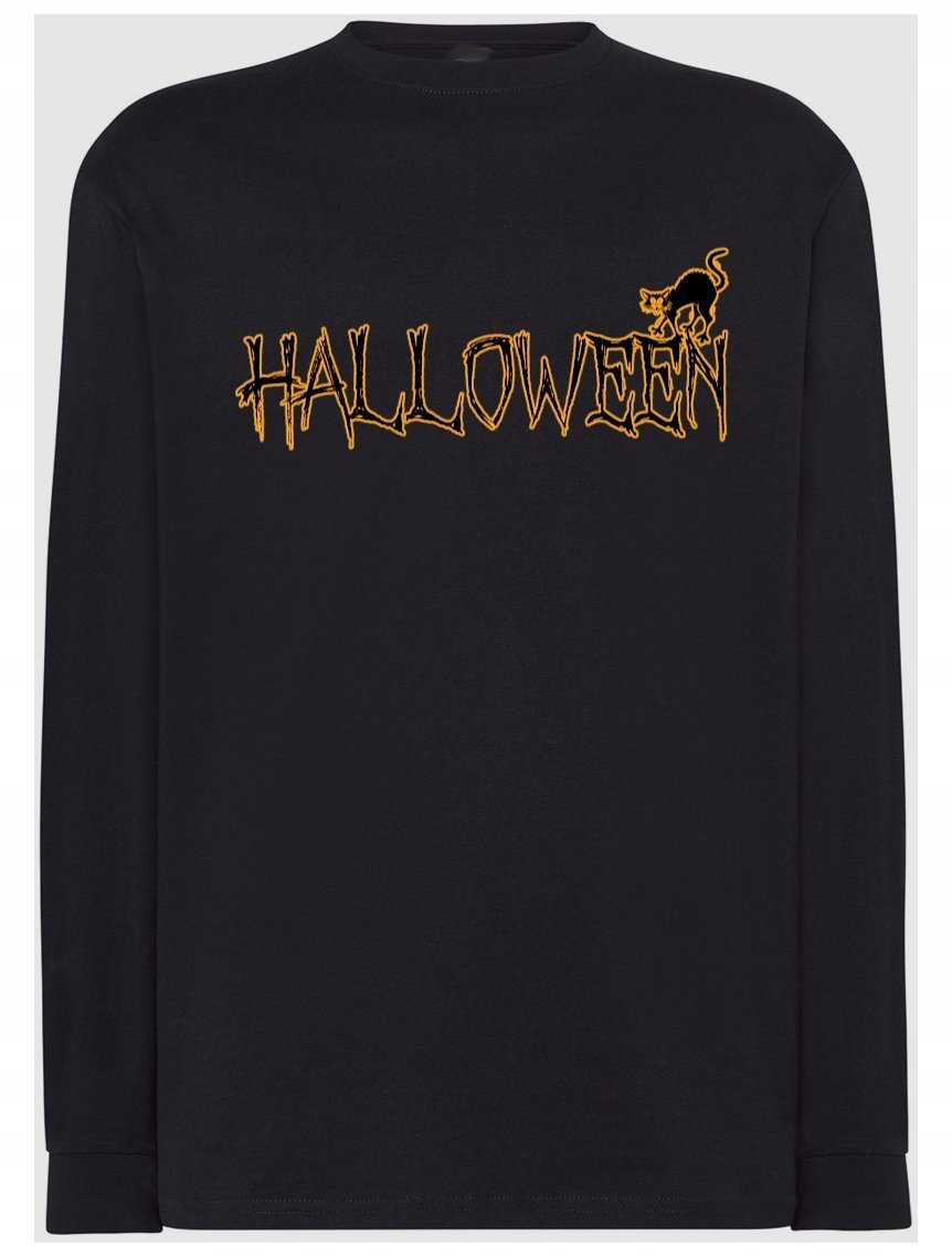 Longsleeve męski Halloween Kot Rozm.4XL