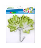 Pozostałe akcesoria dla plastyków - Craft with Fun Ozdoba dekoracyjna Drucik Lisc 4cm 12szt Ziel 12/960 - miniaturka - grafika 1