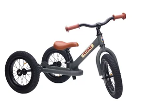 Pierwszy rowerek trójkołowy dziecięcy biegowy 2w1 szary matowy Trybike - Rowerki biegowe - miniaturka - grafika 1