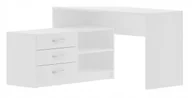 Biurka - Elior Białe Narożne Biurko Z Komodą H5-Z28 - miniaturka - grafika 1