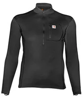 Koszulki męskie - Carhartt Koszulka męska Base Force Midweight Tech Quarter-Zip Layer Top, Czarny, XL Długi - miniaturka - grafika 1