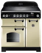 Kuchenki elektryczne - Kuchnia z płytą ceramiczną FALCON Classic 90 Kremowy chrom - miniaturka - grafika 1