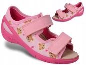 Kapcie damskie - BEFADO SANDAŁKI 063X032 KAPCIE CIAPCIE SANDAŁY RZEPY (26-30) r. 28 - miniaturka - grafika 1