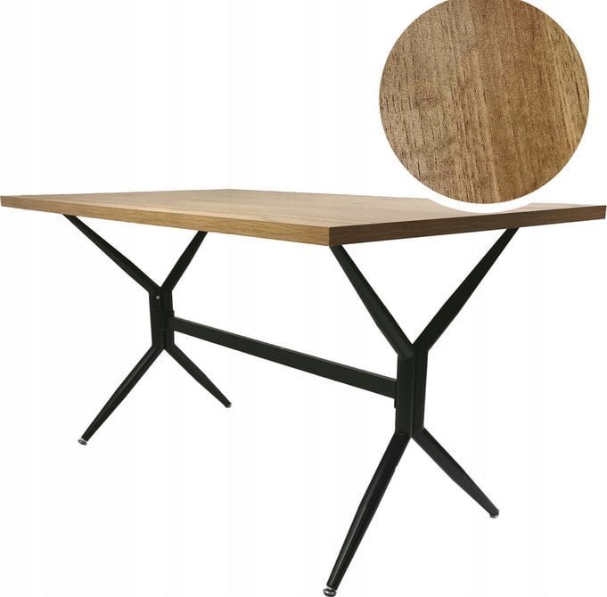 kontrast Stół prostokątny kuchnia jadania ELIO 140x80x75 dąb