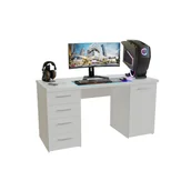 Biurka gamingowe - Biurko gamingowe białe z szufladami ARCALIS926 - miniaturka - grafika 1