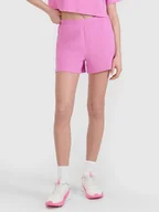 Spodenki damskie - 4F Spodenki dresowe z waflowej dzianiny damskie 4FWSS25TSHOF531-54S Różowy Roz. XL - miniaturka - grafika 1
