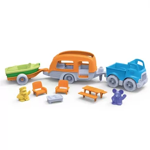 Samochód z campingiem i łódką 10 el Green Toys - Samochody i pojazdy dla dzieci - miniaturka - grafika 1