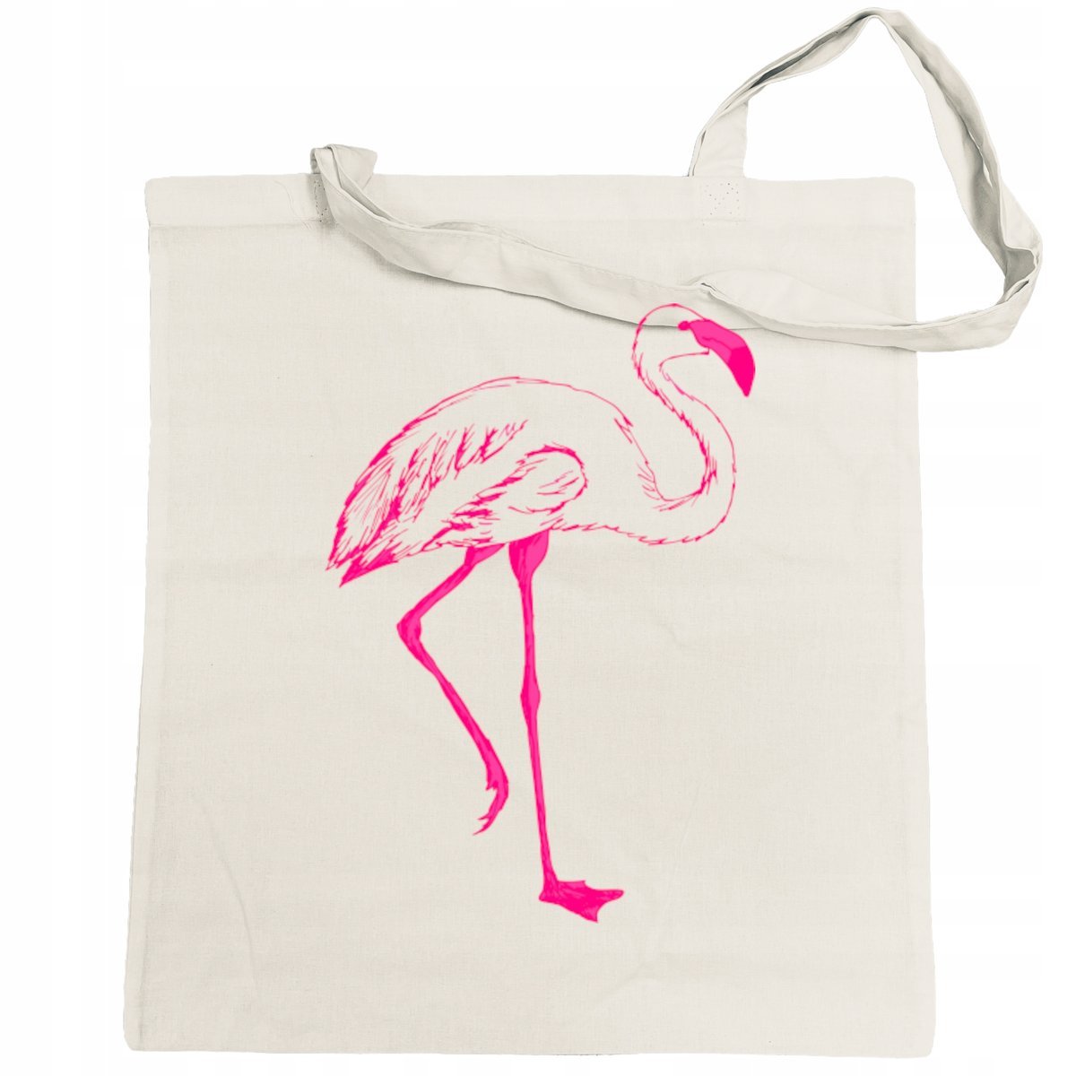Torba na zakupy nadruk różowy FLAMING