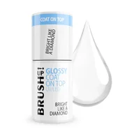 Utwardzacze do paznokci - BrushUp! Glossy Coat On Top Uvled top hybrydowy do paznokci Bright Like A Diamond 5 g - miniaturka - grafika 1