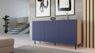 KOMODA KAMA 3 DRZWI SLIM ARTISAN/GRANAT KOMPLET - Komody - miniaturka - grafika 5