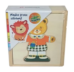 Brimarex Miś do przebierania dziewczynka Drewno - Puzzle - miniaturka - grafika 1