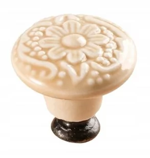 Gałka meblowa porcelanowa fi 35 mm beżowa GPORB35 - Klamki - miniaturka - grafika 1