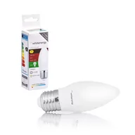 Żarówki LED - Whitenergy Żarówka LED 10 x SMD 2835 C37 E27 5W ciepła biała mleczna 10393 - miniaturka - grafika 1