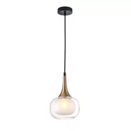 Lampy sufitowe - Konila lampa wisząca 1-punktowa czarna/mosiądz PND-99709-1-BRO-CL - miniaturka - grafika 1