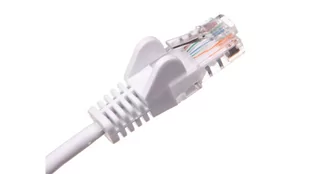 Kabel krosowy patchcord U/utp kat.5e Cca biały 1m - Patchcordy - miniaturka - grafika 1