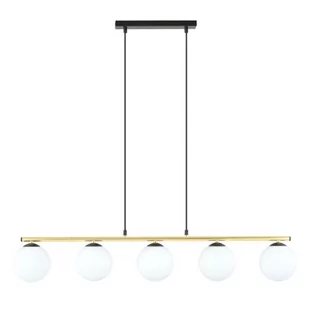 Allora lampa wisząca 5-punktowa czarna/złota/opal 1254/5 - Lampy sufitowe - miniaturka - grafika 1