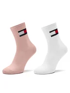 Skarpetki dla dzieci - Tommy Hilfiger Zestaw 2 par wysokich skarpet dziecięcych 701229940 Różowy - miniaturka - grafika 1