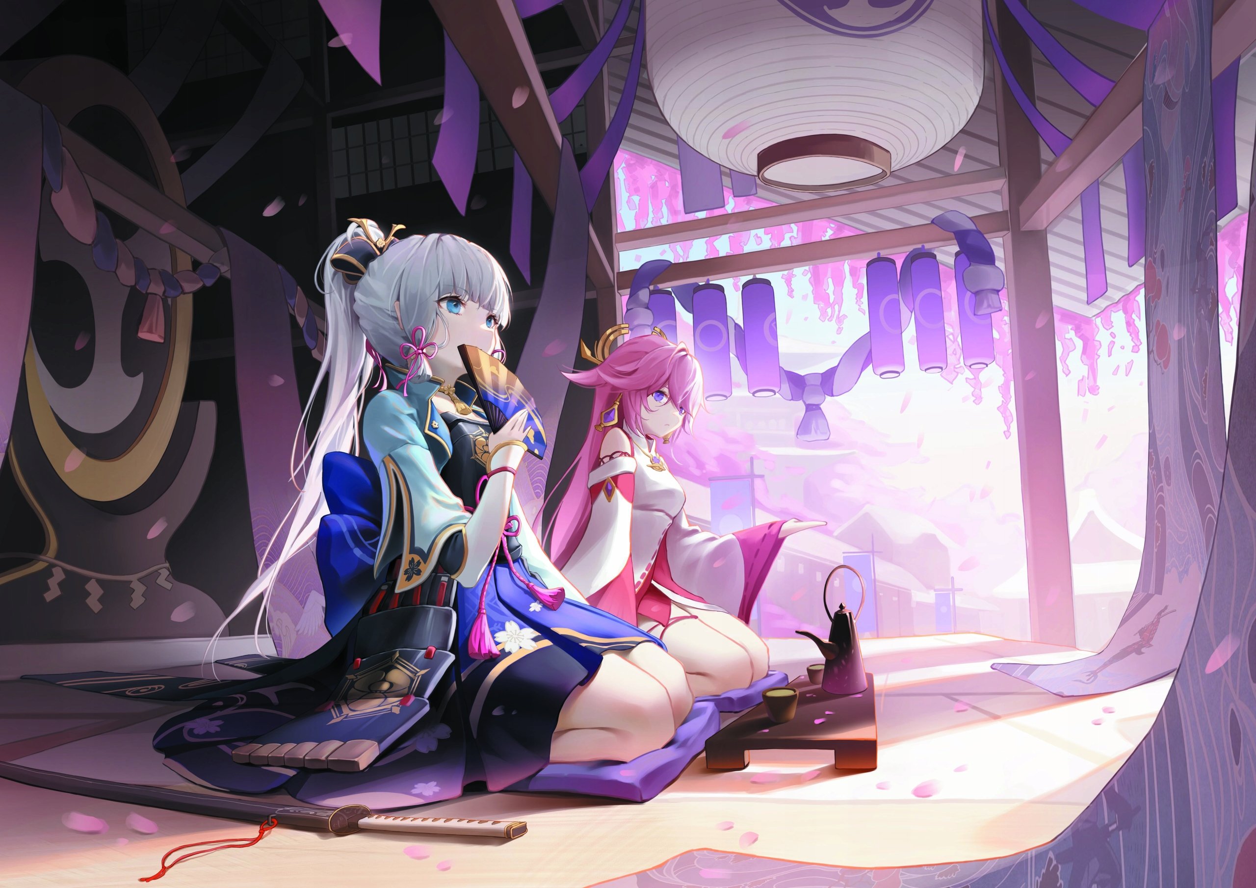 Plakat A1 Genshin Impact Ayaka i YaeMiko