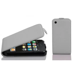 Etui Cadorabo do Apple iPhone 3 / iPhone 3GS w kolorze MAGNESIUM WHITE Etui na telefon komórkowy z klapką wykonane z teksturowanej imitacji skóry Etui ochronne Etui z klapką w stylu książki - Etui i futerały do telefonów - miniaturka - grafika 1