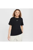 Koszulki dla dziewczynek - T-shirt dla dużych dzieci (dziewcząt) Nike Essential - Czerń - miniaturka - grafika 1