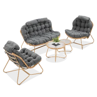 Zestaw mebli wypoczynkowych RODOS CAFFE Natural/Grey - Focus Garden - Meble ogrodowe Zestaw mebli wypoczynkowych RODOS CAFFE Natural/Grey - Focus Garden - Meble ogrodowe - miniaturka - grafika 1