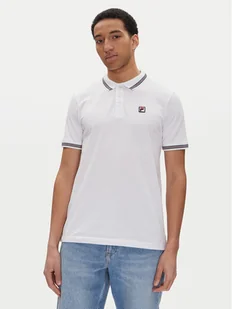 Fila Polo Lubeek FAM0898 Biały Regular Fit - Koszulki męskie - miniaturka - grafika 1