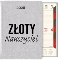 Notesy i bloczki - KALENDARZ TERMINARZ SREBRNY B5 2025 PREZENT DLA ZŁOTEGO NAUCZYCIELA WZORY - miniaturka - grafika 1