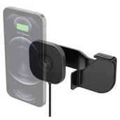 Uchwyty samochodowe do telefonów - Spigen Uchwyt Magnetyczny MagSafe z Ładowaniem Bezprzewodowym do TESLA MODEL 3 / Y / X / S ITT90W Onetap czarny - miniaturka - grafika 1