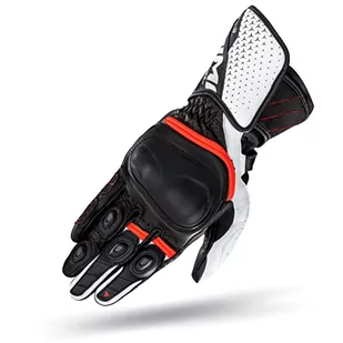 SHIMA ST-3 Rękawice Motocyklowe Męskie | Rękawice Touchscreen, Lato, Skórzane Sport z Ochraniaczem Węgla Knoki, Suwak Palm i Palm, Wzmocniona Palma (Biały/Czerwony, XXL) - Rękawice motocyklowe - miniaturka - grafika 1