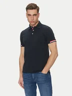 Koszulki męskie - Geox Polo M5510L T3240 F1624 Granatowy Regular Fit - miniaturka - grafika 1
