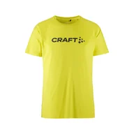 Koszulki męskie - Męska Koszulka z krótkim rękawem CRAFT CORE ESSENCE LOGO TEE M 1911786-503000 – Żółty - miniaturka - grafika 1