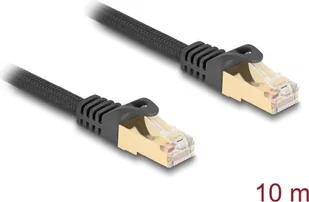 DeLOCK 80322 Kabel sieciowy czarny 10 m Cat6a S/FTP (S-STP) (80322) - Kable miedziane - miniaturka - grafika 1