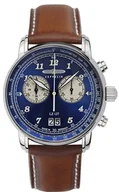 Zegarki męskie - NOWY ORYGINALNY Zegarek męski Zeppelin 8684-3 Quartz LZ127 niebieski pasek - miniaturka - grafika 1