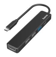 Adaptery i przejściówki - HAMA Multiport USB-C 5w1 3x USB-A USB-C HDMI 002001170000 - miniaturka - grafika 1