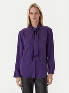 Bluzki damskie - Calvin Klein Bluzka LV044D125G Fioletowy Regular Fit - miniaturka - grafika 1