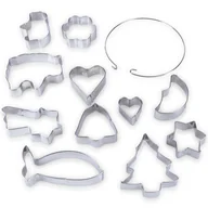 Formy do ciast - Wykrawacze do ciastek aluminiowe Boże Narodzenie świąteczne foremki do ciasteczek pierników wykrawania 10 el. - miniaturka - grafika 1