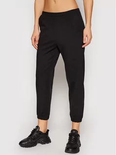 Spodnie sportowe damskie - LOVE MOSCHINO Spodnie dresowe W155702E 2180 Czarny Regular Fit - grafika 1