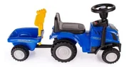 Jeździki dla dzieci - Jeździk traktor New Holland z przyczepką niebieski - miniaturka - grafika 1