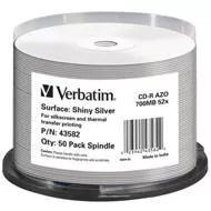 Verbatim CD-R 700MB x52 50szt WIDE SILVER THERMAL NO ID - Nośniki danych - miniaturka - grafika 1