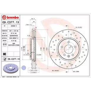 Tarcza hamulcowa BREMBO 09.C377.1X - Tarcze hamulcowe - miniaturka - grafika 1