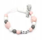 Akcesoria do smoczków - Silikonowa zawieszka do smoczka z imieniem KAJA - miniaturka - grafika 1