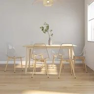 Krzesła - Lumarko Krzesła stołowe, 6 szt., przezroczyste, PET - miniaturka - grafika 1
