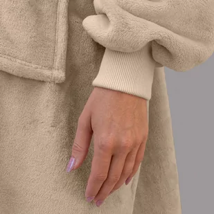 Bluzair Koco Bluza Oversize Kapturem Beżowa 4w1 - Księgarnia OUTLET - miniaturka - grafika 2