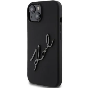 Etui Karl Lagerfeld Silicone Karl Script na iPhone 15 - czarne - Etui i futerały do telefonów - miniaturka - grafika 2