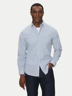 Koszule męskie - Calvin Klein Koszula Poplin Stripe L/S Shirt K10K114445 Niebieski Regular Fit - miniaturka - grafika 1